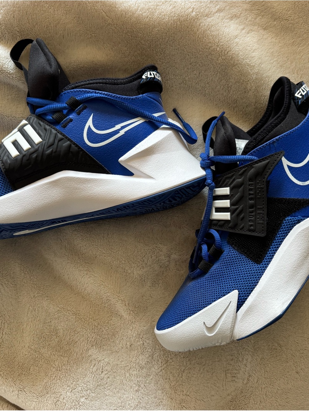 Nike Kids Royal Blue and White Basketball Sneakers